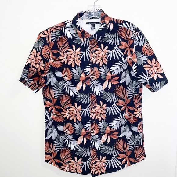 Floral short sleeve button down - Picture 2 of 5